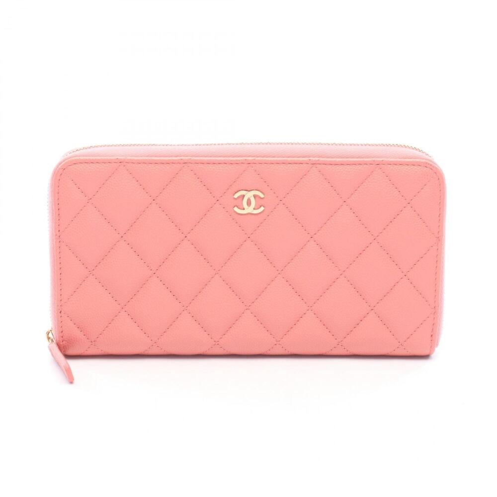 Chanel Matelassé Round Long Wallet, Caviar Leather (Grained Calfskin), Women'...